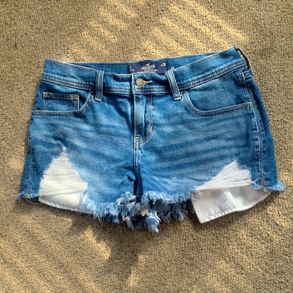 Hollister Ripped Jean Shorts